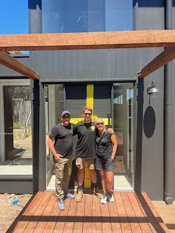 Tim Swindon reviewing the build — Crowncon Homes